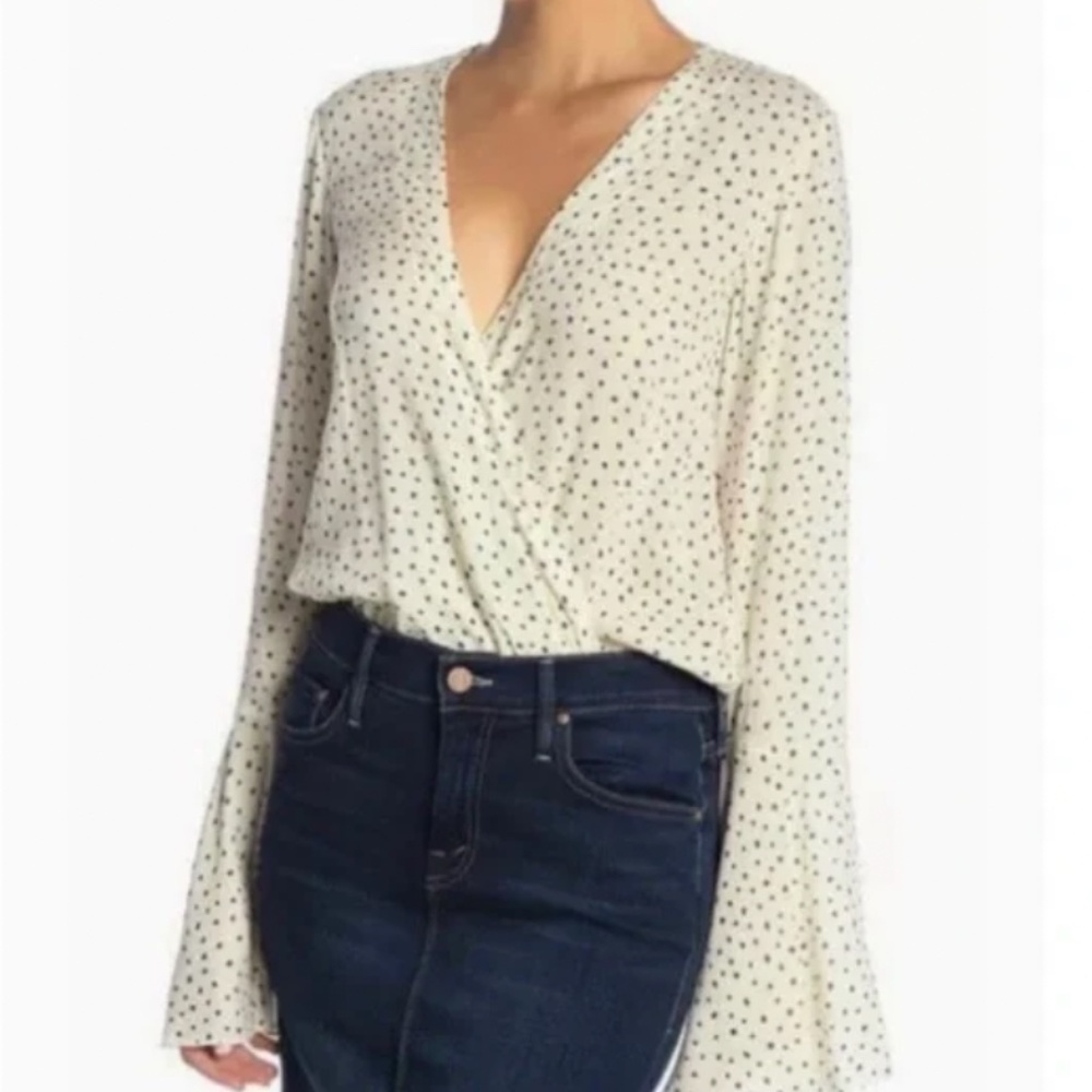 Free People Intimates Makin Waves Polka Dot Body Suit. Size S.